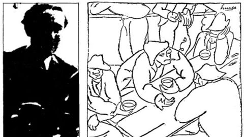 Fotografa y vieta de Luis Huici publicadas en La Voz de Galicia en 1983.