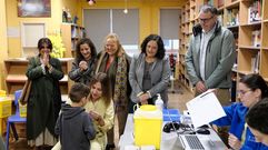 La campa�a de vacunaci�n en los colegios, en la imagen, el CEIP Alfonso Rodr�guez Castelao, utiliza la f�rmula intranasal
