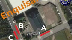 Las tres opciones para fijar el �Bica e arrinca� junto al CEIP Vista Alegre