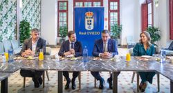 De izquierda a derecha: C�sar Mart�n, Agust�n Lleida, Mart�n Pel�ez y Estela D�az Caicoya