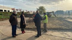 Visita da alcaldesa de Lugo ao lugar onde comezaron as obras