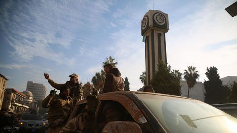 Celebracin de los rebeldes en Homs 