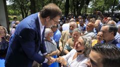 Alberto N��ez Feijoo, en la fiesta del PP en O Pino, el pasado d�a 2 