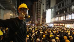 Los protestantes tomaron las calles de Hong Kong este domingo, en su octava semana de protestas 