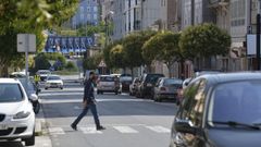 Primer tramo de la carretera de Castilla entrando en Ferrol por la Ponte das Cabras