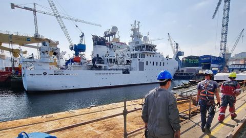 Freire Shipyard lidera actualmente la cartera de pedidos de Vigo. En sus instalaciones de armamento, el oceanogrfico para el Ministerio de Defensa de Blgica ya est listo para entrega