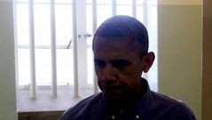 La familia Obama, en la prisi�n de Robben Island