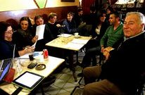 Asamblea del pasado lunes de los integrantes en el c�rculo de Podemos Vigo Oeste. 
