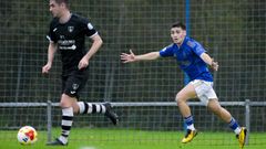 Guille Berzal protesta una accin durante el Vetusta-Lealtad