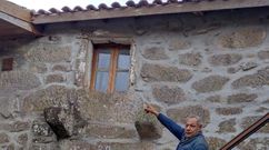 Un vecino muestra el lugar donde se encuentra el nido de velutinas.