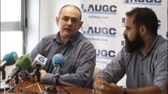 Eugenio Nemi�a S�nchez (a la izquierda), Secretario Jur�dico Nacional de la AUGC, y Pedro Mariscal Mart�nez (derecha), representante de la Secretar�a General de Comunicaci�n de Galicia. 