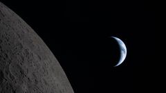 Vista de la Tierra desde la �rbita lunar tomada por la tripulaci�n de la misi�n Artemis en abril pasado. 