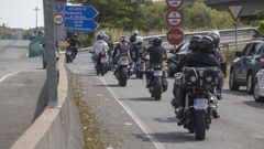 Imagen de archivo de la salida de una concentracin motorista en Santiago.