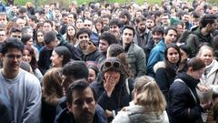 Entrada a los exmenes del mir en la facultad de Polticas de Santiago