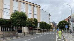 Las obras afectan a la entrada del colegio Divina Pastora