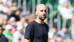 El entrenador del Celta, Claudio Gir�ldez, en el partido de la pasada jornada.