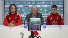 Ansede, en el centro de la imagen, aprovech� la presentaci�n para agradecer al racinguismo su apoyo.