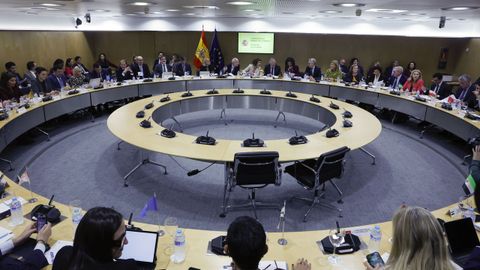 Imagen de la reunin del Consejo de Poltica Fiscal y Financiera celebrado en Madrid, presidida por la ministra de Hacienda, Mara Jess Montero.