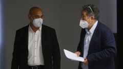 El teniente de alcalde de Pontevedra, Tino Fernndez, con el alcalde, Miguel Anxo Fernndez Lores