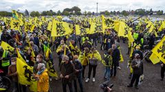 Nacionalistas flamencos de extrema derecha se manifiestan contra el nuevo Gobierno belga presidido por De Croo