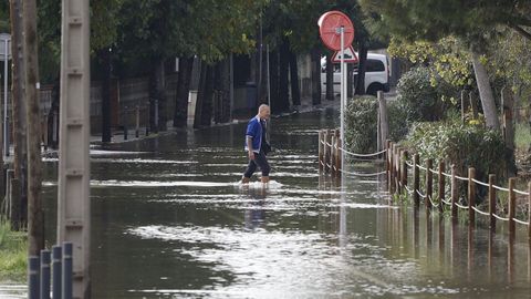 Inundaciones por las intensas lluvias en Castelldefels