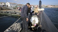A bordo del submarino Mistral en Ferrol