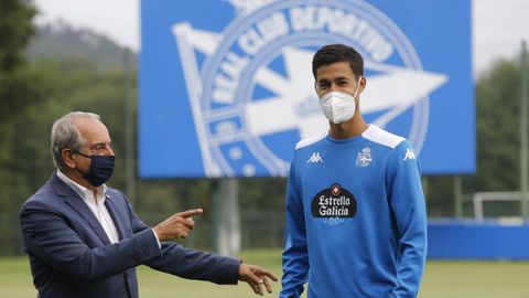Antonio Couceiro y Pablo Trigueros, durante la presentacin del central