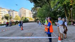 La ascensi�n en vertical de los drones a 20 metros genera expectaci�n junto al ferial