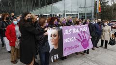 Imagen de archivo de una concentraci�n ante los juzgados de Ourense organizada por la madre de Nerea A�el
