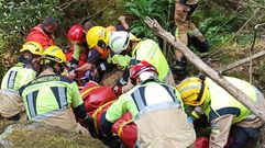 Rescate de un barranquista en Mazaricos