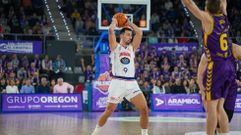 Leo Westermann, en el partido de la primera vuelta que el Obradoiro gan� en Palencia.