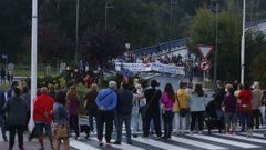 Manifestaci�n en Monte Porreiro (Pontevedra) contra el plan del Concello para restringir el tr�fico