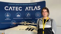 Ana Mu�oz Torres, en el Centro Avanzado de Tecnolog�as Aeroespaciales (CATEC) de Sevilla