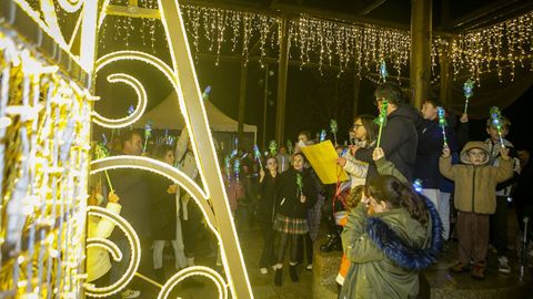 Encendido del alumbrado de Navidad en Porto do Son.