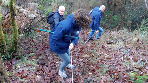 En la ruta de As Ferrer�as hay pasamanos que permiten superar por los puntos de mayor dificultad