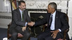 Encuentro entre el rey y Obama en septiembre del 2013
