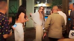 Jennifer Lopez, despus de cenar ayer en Ultramar, en Pontevedra