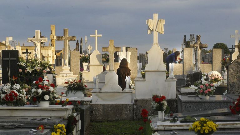 Imagen de archivo de un cementerio