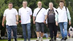 Jaime Baello, Evaristo Fern�ndez, Francisco Gregorio, Miguel �ngel Al�n y Delmiro Fern�ndez, trabajadores de la antigua Faurecia.