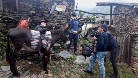El periodista y director irlandés Brendan Mcdonell hizo tres de las rutas xacobeas con su burro para grabar el documental «El Camino with my donkey».