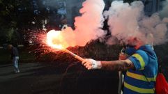 Los trabajadores salieron del astillero ferrolano a las nueve y media de la ma�ana