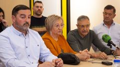 Germ�n V�zquez, Maribel Garc�a, Andr�s G�mez-Chao y Manolo Mart�nez, en la presentaci�n de la candidatura de Esperta Monforte a las elecciones municipales del 2023