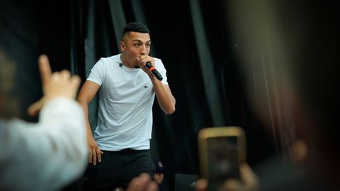 El rapero Morad en un concierto en las Fiestas de Ourense