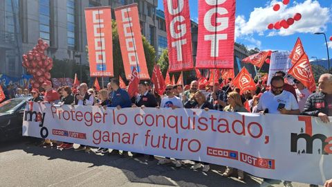 Manifestaci�n del 1 de mayo en Mieres