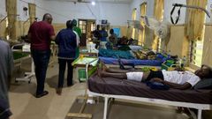 V�ctimas del ataque a la iglesia de San Francisco en el hospital de San Luis, en Nigeria.