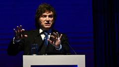 El presidente de Argentina, Javier Milei, en Buenos Aires