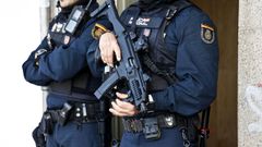 Imagen de archivo de dos agentes de la Polica Nacional, Cuerpo que llev a cabo la operacin denunciada en Mlaga.