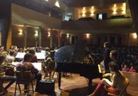 Un momento del concierto de la escuela de m�sica ribadense. 