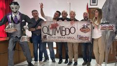 Responsables municipais e organizadores da  festa do terror  presentan a s�tima edici�n do QuiMedo no sal�n de plenos da casa consistorial