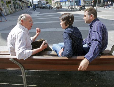 De izquierda a derecha, Santiago Snchez, Marta Garca y Vctor Manuel Besada. 